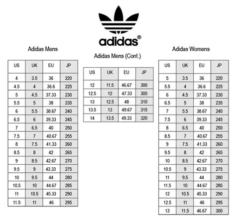 adidas originals size guide women's